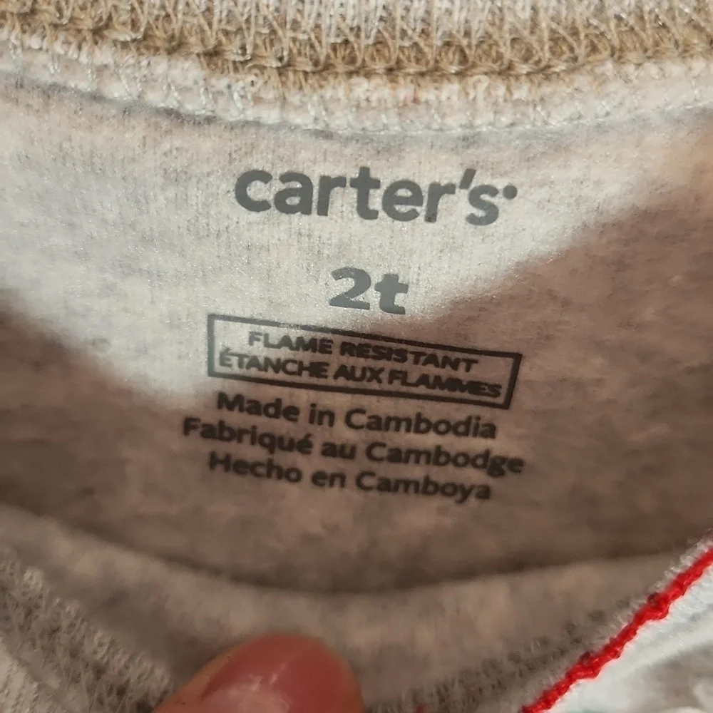 NWT Carter's girls fleece 2 piece long sleeve PJS